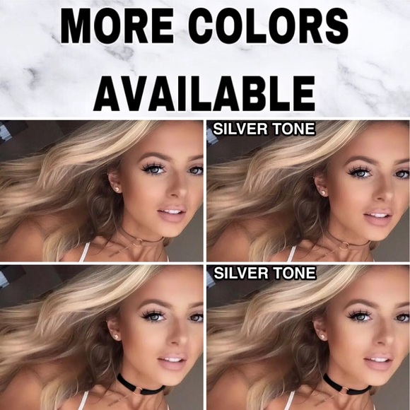 ⚜️[𝟯/$𝟮𝟴]⚜️Gold Bar Drop Brown 3/8” Choker NEW - Picture 4 of 6